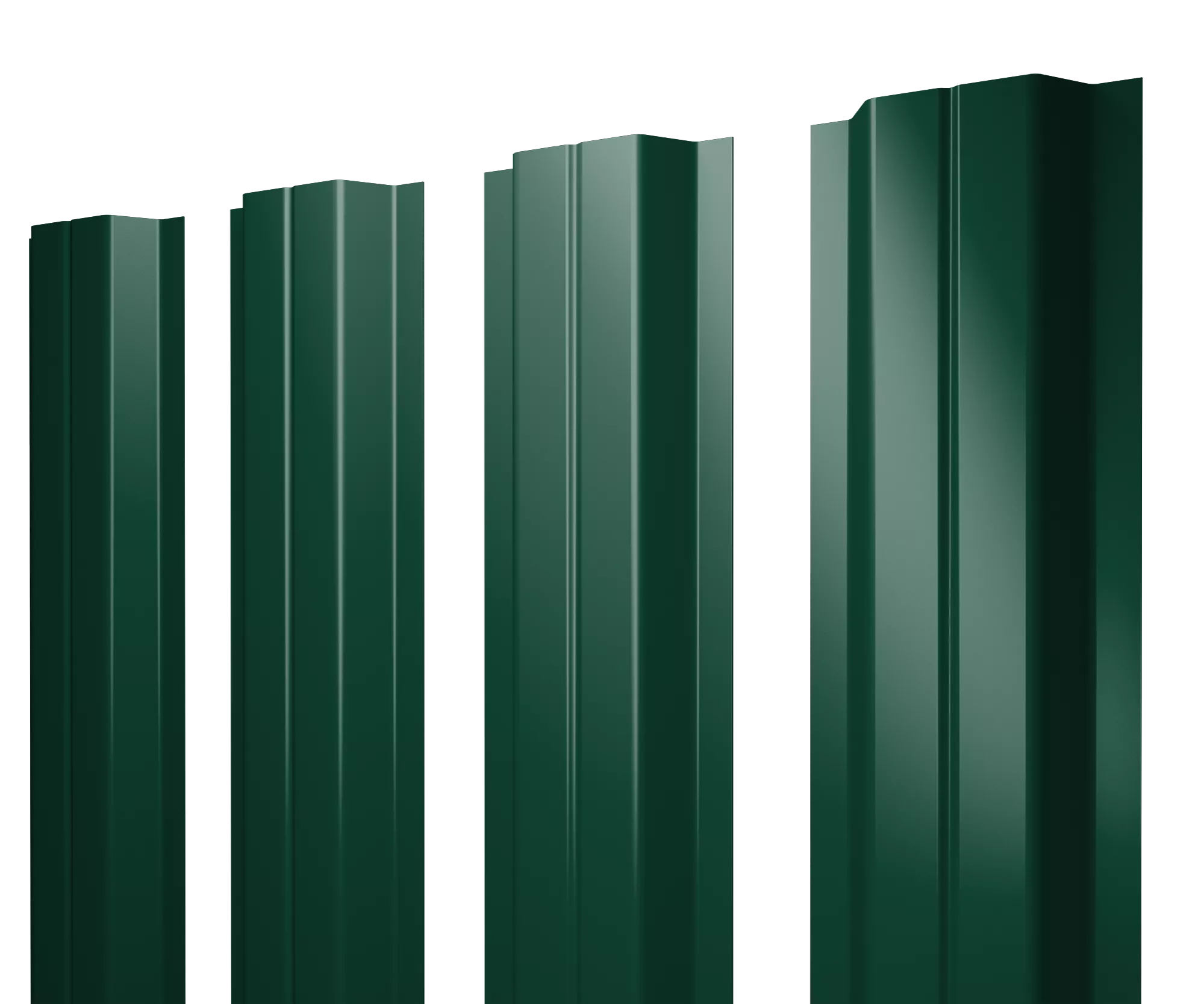 Штакетник П-образный A с прямым резом 0,5 PurLite Matt RAL 6005 зеленый мох купить в санкт-петербурге