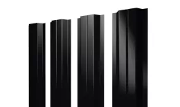 Штакетник П-образный A с прямым резом 0,5 Satin Matt RAL 9005 черный. Цена: 133 руб. Артикул: 38608