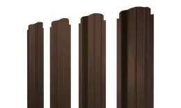 Штакетник П-образный B фигурный 0,45 Drap TR lite RAL 8017 шоколад. Артикул: 46439