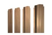 Штакетник П-образный B фигурный 0,45 Print Elite Honey Wood TwinColor – Купить оптом и в розницу