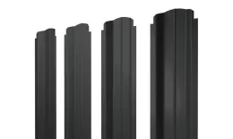 Штакетник П-образный B фигурный 0,5 Rooftop Бархат RAL 7016 антрацитово-серый. Цена: 177 руб. Артикул: 46046