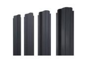 Штакетник П-образный B фигурный 0,5 Satin Matt TX RAL 7024 мокрый асфальт – Купить оптом и в розницу