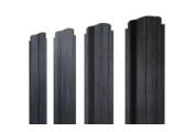 Штакетник П-образный В фигурный 0,45 Print Premium Grey Wood TwinColor – Купить оптом и в розницу