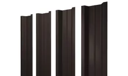 Штакетник П-образный В с прямым резом 0,4 PE-Matt-Double RR 32 темно-коричневый. Артикул: 46086