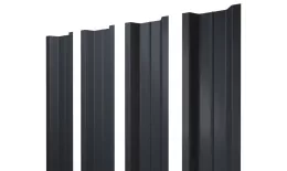 Штакетник П-образный В с прямым резом 0,45 Drap TR lite RAL 7024 мокрый асфальт. Артикул: 46444