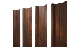 Штакетник П-образный В с прямым резом 0,45 Print Elite Chestnut Wood TwinColor. Артикул: 38741