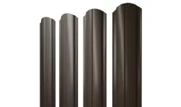 Штакетник Полукруглый Slim фигурный 0,4 PE-Matt-Double RR 32 темно-коричневый. Артикул: 46160
