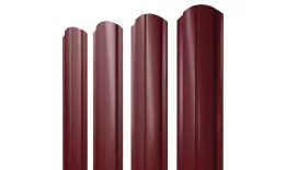 Штакетник Полукруглый Slim фигурный 0,45 Drap TR RAL 3005 красное вино. Артикул: 46390