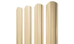 Штакетник Полукруглый Slim фигурный 0,45 PE RAL 1014 слоновая кость. Цена: 100 руб. Артикул: 39213