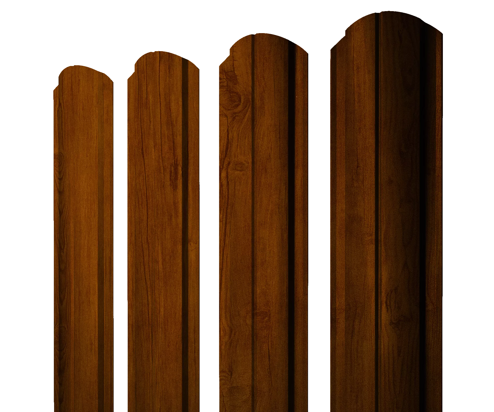 Штакетник Полукруглый Slim фигурный 0,45 Print-Double Premium Golden Wood Intense F купить в санкт-петербурге