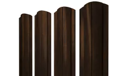Штакетник Полукруглый Slim фигурный 0,45 Print Elite Chestnut Wood. Артикул: 39215
