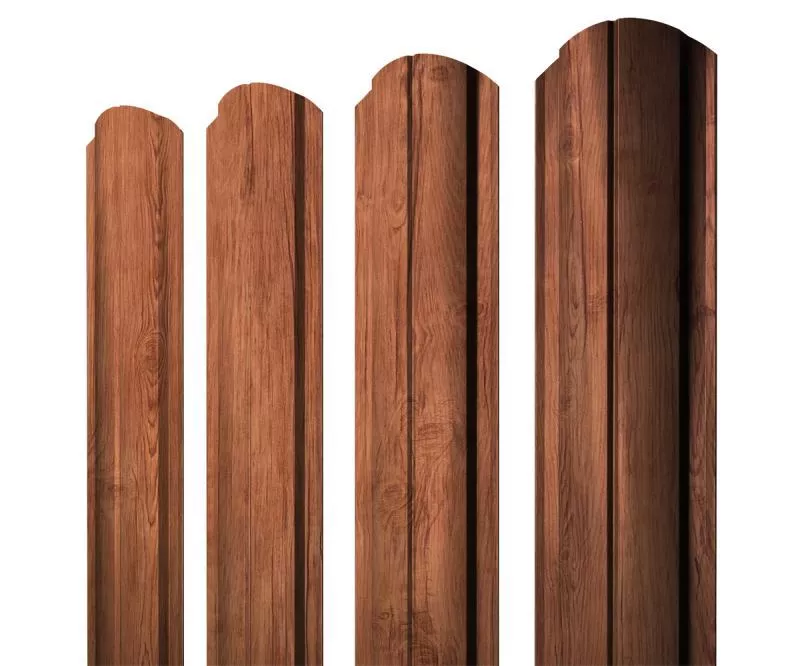 Штакетник Полукруглый Slim фигурный 0,45 Print Premium Rowan Wood Intense FTC купить в санкт-петербурге