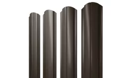 Штакетник Полукруглый Slim фигурный 0,5 GreenCoat Pural BT RR 32 темно-коричневый (RAL 8019 серо-коричневый). Цена: 266 руб. Артикул: 39419