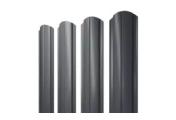 Штакетник Полукруглый Slim фигурный 0,5 GreenCoat Pural BT, matt RR 23 темно-серый (RAL 7024 мокрый асфальт) – Купить оптом и в розницу