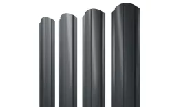 Штакетник Полукруглый Slim фигурный 0,5 Satin Matt TX RAL 7016 антрацитово-серый. Цена: 155 руб. Артикул: 46184