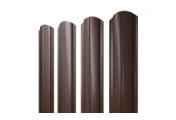 Штакетник Полукруглый Slim фигурный 0,5 Satin Matt TX RAL 8017 шоколад – Купить оптом и в розницу
