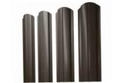Штакетник Полукруглый Slim фигурный 0,5 Satin Matt TX RR 32 темно-коричневый – Купить оптом и в розницу