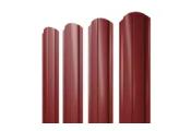 Штакетник Полукруглый Slim фигурный 0,5 Satin RAL 3011 коричнево-красный – Купить оптом и в розницу
