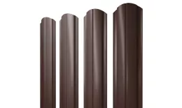 Штакетник Полукруглый Slim фигурный 0,45 Drap TwinColor RAL 8017 шоколад. Цена: 123 руб. Артикул: 38845