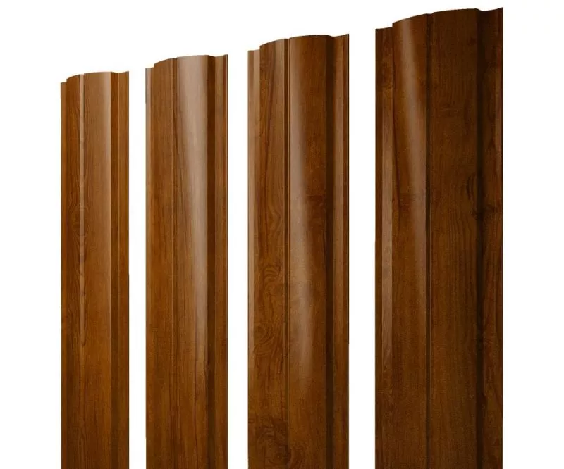 Штакетник Полукруглый Slim с прямым резом 0,4 Print Premium Golden Wood Intense FTC купить в санкт-петербурге