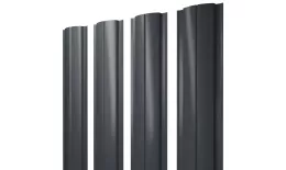 Штакетник Полукруглый Slim с прямым резом 0,45 Drap-double TX RAL 7024 мокрый асфальт. Цена: 127 руб. Артикул: 38794