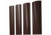 Штакетник Полукруглый Slim с прямым резом 0,45 Drap-double TX RAL 8017 шоколад – Купить оптом и в розницу