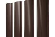 Штакетник Полукруглый Slim с прямым резом 0,45 Drap TwinColor RAL 8017 шоколад – Купить оптом и в розницу