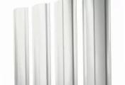 Штакетник Полукруглый Slim с прямым резом 0,45 PE-Double RAL 9003 сигнальный белый – Купить оптом и в розницу