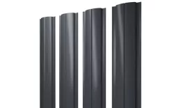 Штакетник Полукруглый Slim с прямым резом 0,45 PE RAL 7024 мокрый асфальт. Цена: 100 руб. Артикул: 39204