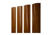 Штакетник Полукруглый Slim с прямым резом 0,45 Print-Double Premium Golden Wood Intense F – Купить оптом и в розницу