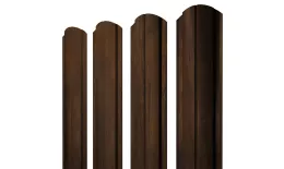 Штакетник Полукруглый Slim с прямым резом 0,45 Print Elite Chestnut Wood TwinColor. Артикул: 38802