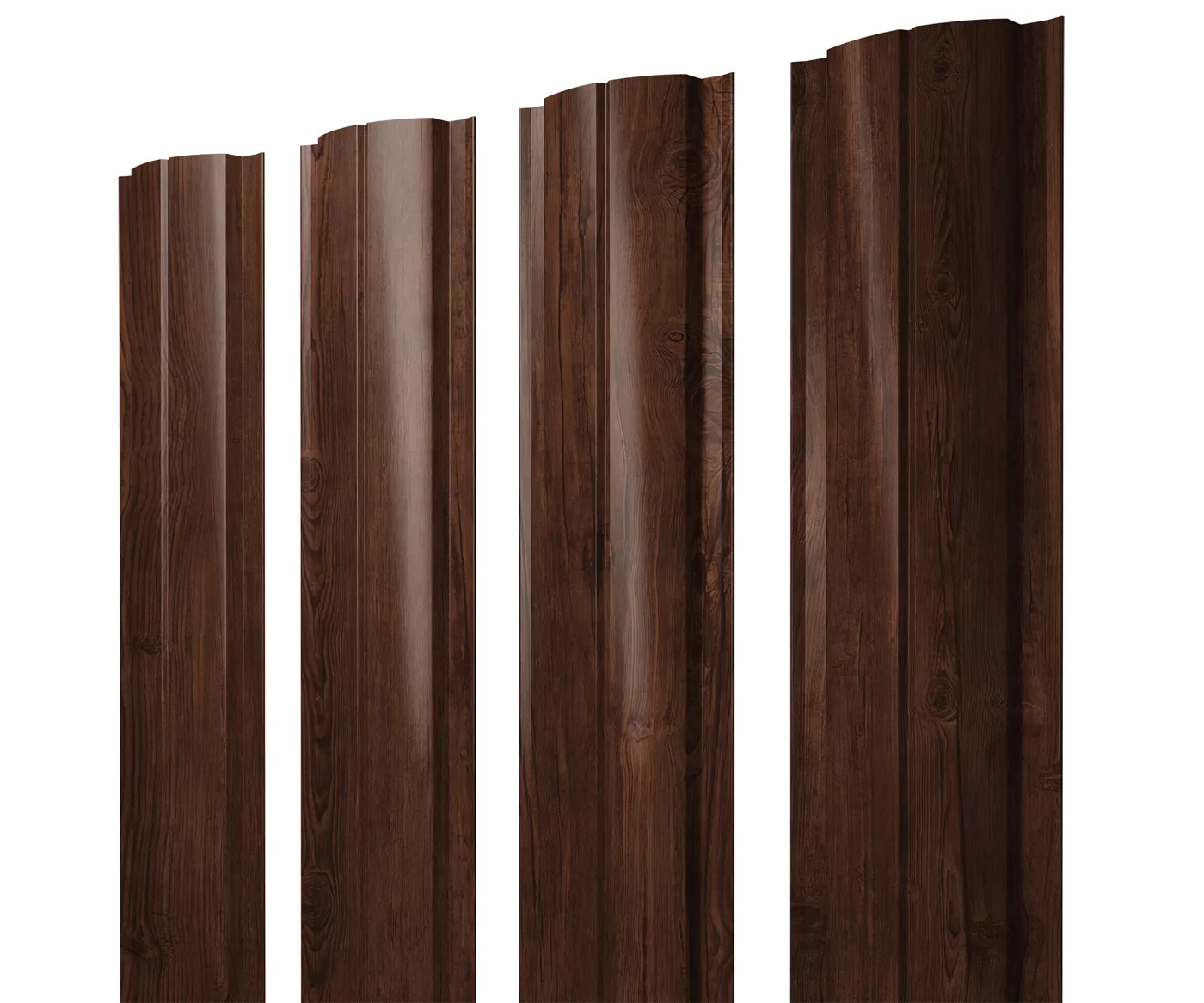 Штакетник Полукруглый Slim с прямым резом 0,45 Print Premium Cherry Wood купить в санкт-петербурге