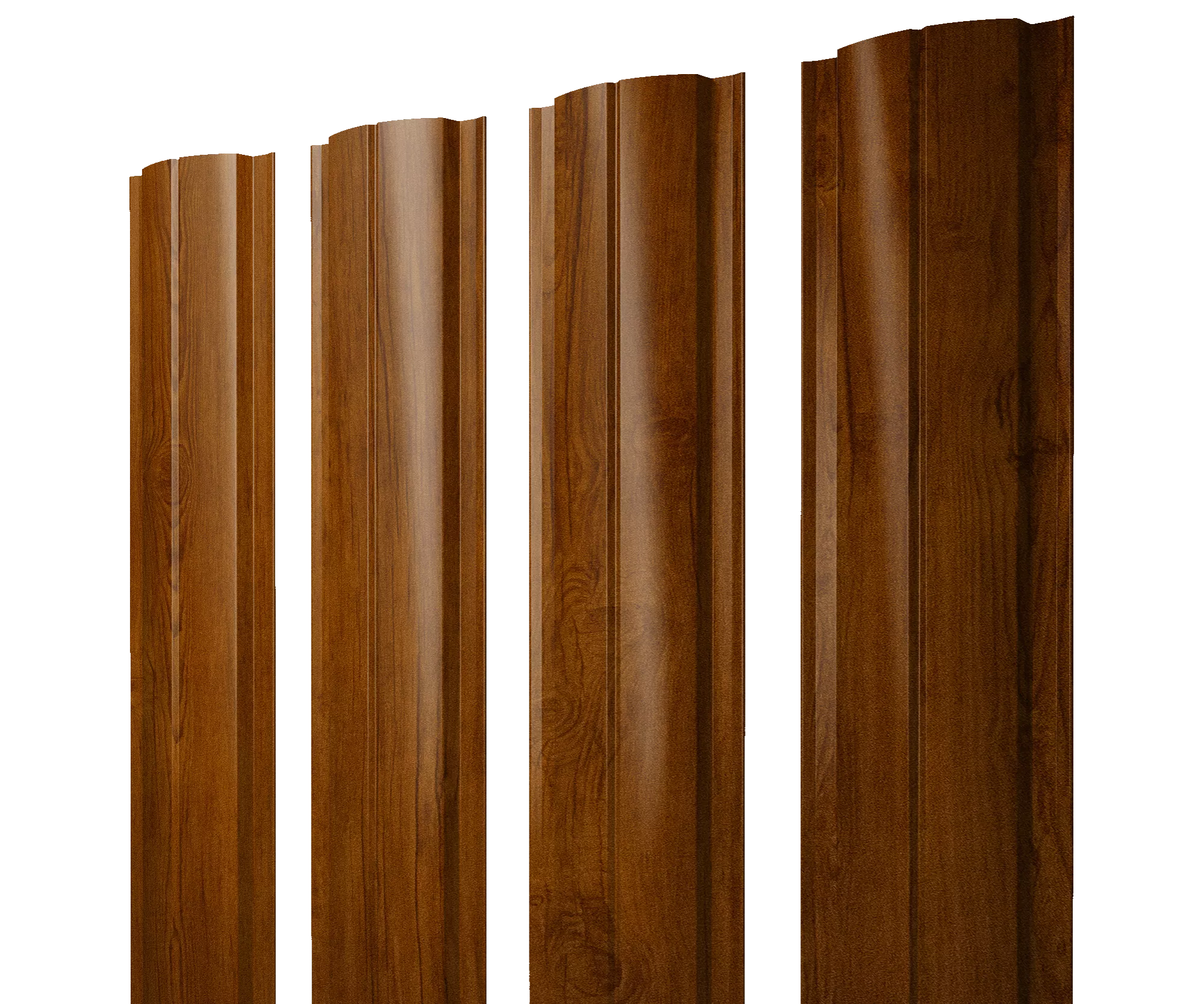 Штакетник Полукруглый Slim с прямым резом 0,45 Print Premium Golden Wood Intense FTC купить в санкт-петербурге