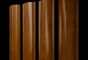 Штакетник Полукруглый Slim с прямым резом 0,45 Print Premium Golden Wood Intense FTC – Купить оптом и в розницу