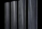 Штакетник Полукруглый Slim с прямым резом 0,45 Print Premium Grey Wood TwinColor – Купить оптом и в розницу