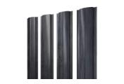 Штакетник Полукруглый Slim с прямым резом 0,45 Print Premium Grey Wood TwinColor – Купить оптом и в розницу