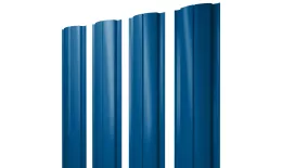 Штакетник Полукруглый Slim с прямым резом 0,5 PE RAL 5005 сигнальный синий. Артикул: 39208