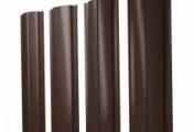 Штакетник Полукруглый Slim с прямым резом 0,5 Velur X RAL 8017 шоколад – Купить оптом и в розницу