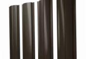 Штакетник Полукруглый Slim с прямым резом 0,5 Velur X RR 32 темно-коричневый – Купить оптом и в розницу