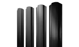 Штакетник Прямоугольный фигурный 0,4 PE-Matt-Double RAL 9005 черный. Цена: 150 руб. Артикул: 46398