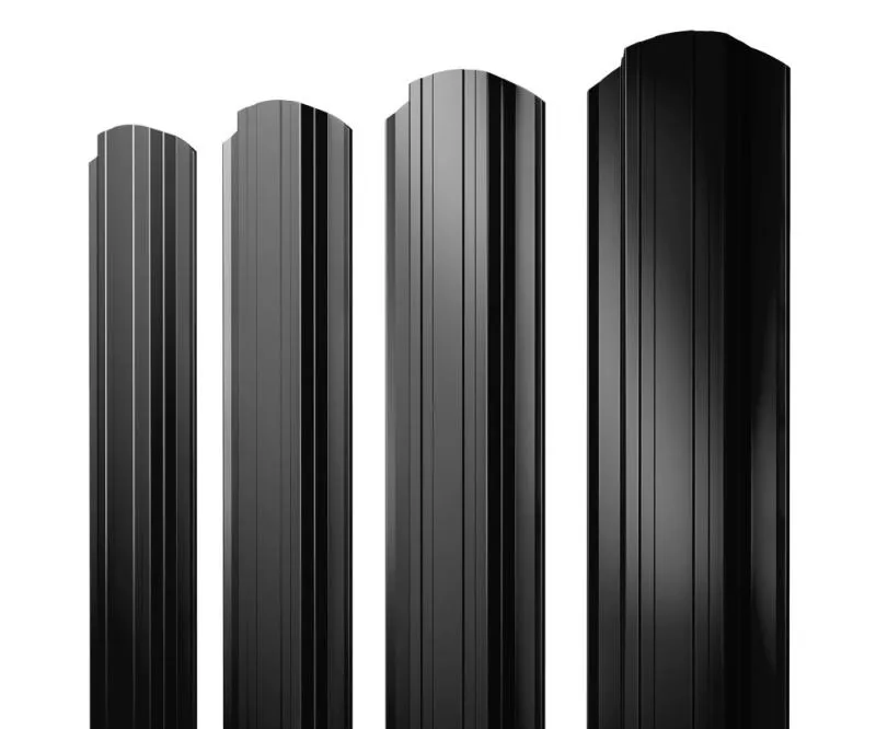 Штакетник Прямоугольный фигурный 0,45 Drap-double TX RAL 9005 черный купить в санкт-петербурге