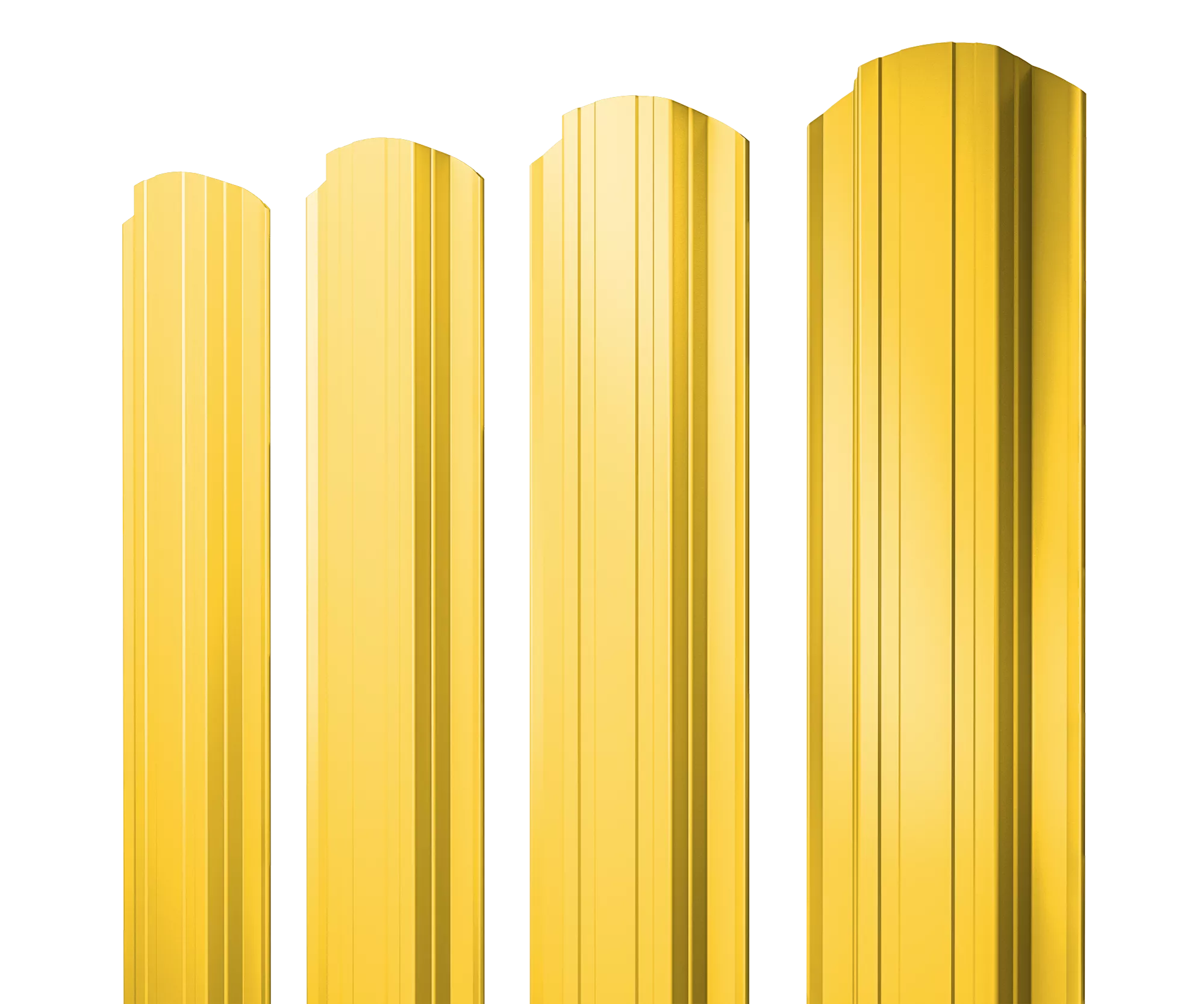 Штакетник Прямоугольный фигурный 0,45 PE RAL 1018 цинково-желтый купить в санкт-петербурге