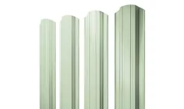 Штакетник Прямоугольный фигурный 0,45 PE RAL 6019 бело-зеленый. Артикул: 39446