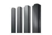 Штакетник Прямоугольный фигурный 0,5 GreenCoat Pural BT, matt RR2H3 (RAL 7016 антрацитово-серый) – Купить оптом и в розницу