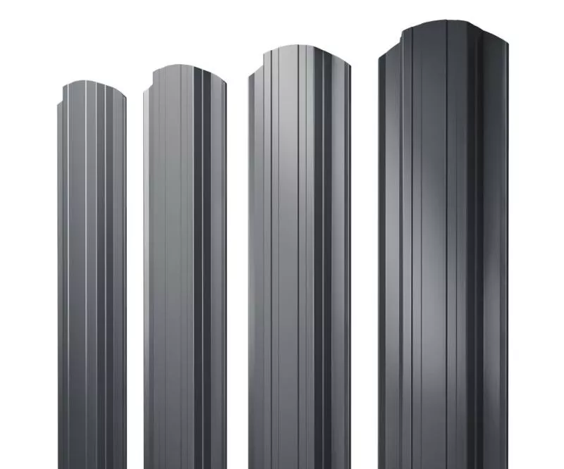 Штакетник Прямоугольный фигурный 0,5 Satin Matt TX RAL 7024 мокрый асфальт купить в санкт-петербурге