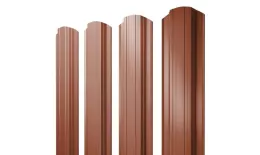 Штакетник Прямоугольный фигурный 0,5 Velur X RAL 8004 терракота. Артикул: 46411