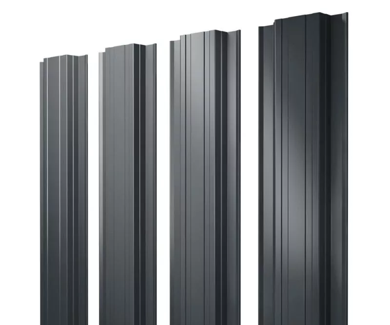 Штакетник Прямоугольный с прямым резом 0,5 PurLite Matt RAL 7016 антрацитово-серый купить в санкт-петербурге