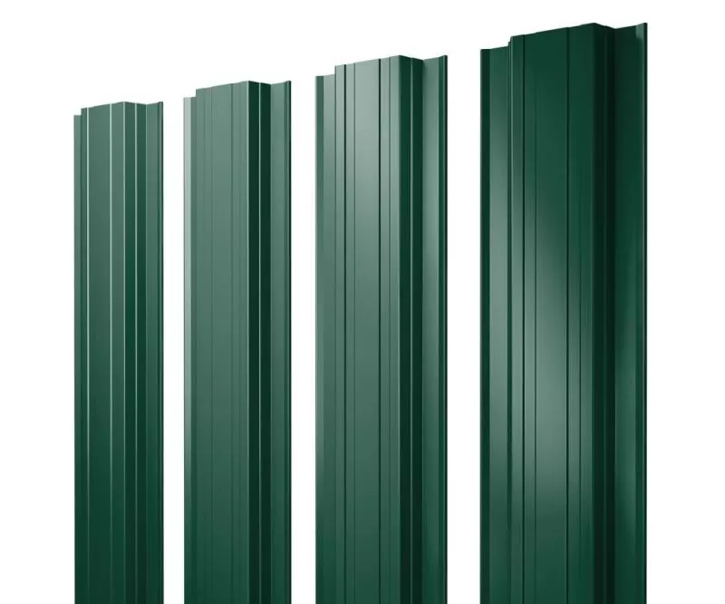 Штакетник Прямоугольный с прямым резом 0,5 Satin Matt RAL 6005 зеленый мох купить в санкт-петербурге