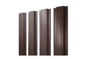 Штакетник Прямоугольный с прямым резом 0,5 Satin Matt RAL 8017 шоколад – Купить оптом и в розницу