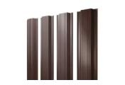 Штакетник Прямоугольный с прямым резом 0,5 Satin Matt TX RAL 8017 шоколад – Купить оптом и в розницу